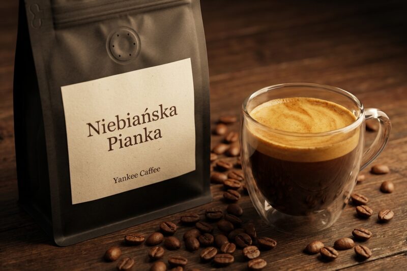 Kawa ziarnista Yankee Caffee Niebiańska Pianka [TEST] ⭐️ Mistrzyni gęstej cremy