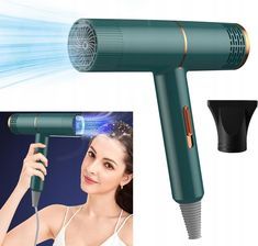 Mała suszarka do włosów z jonizacją i dyfuzorem