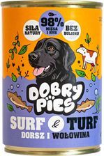 mokra karma Dobry Pies Surf & Turf dorsz wołowina
