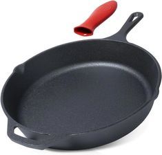 Patelnia żeliwna Vilde grillowa 30cm z nakładką silikonową