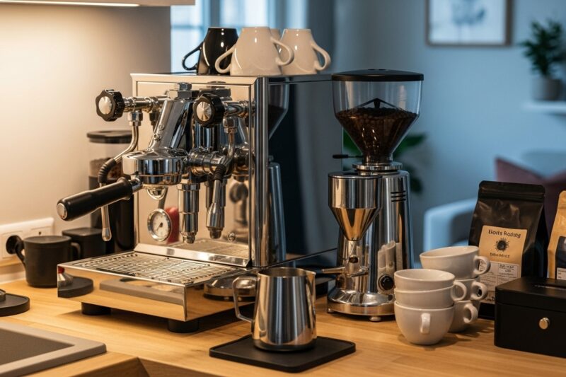 Domowa stacja kawowa - jak urządzić kącik z ekspresem, młynkiem i dodatkami?