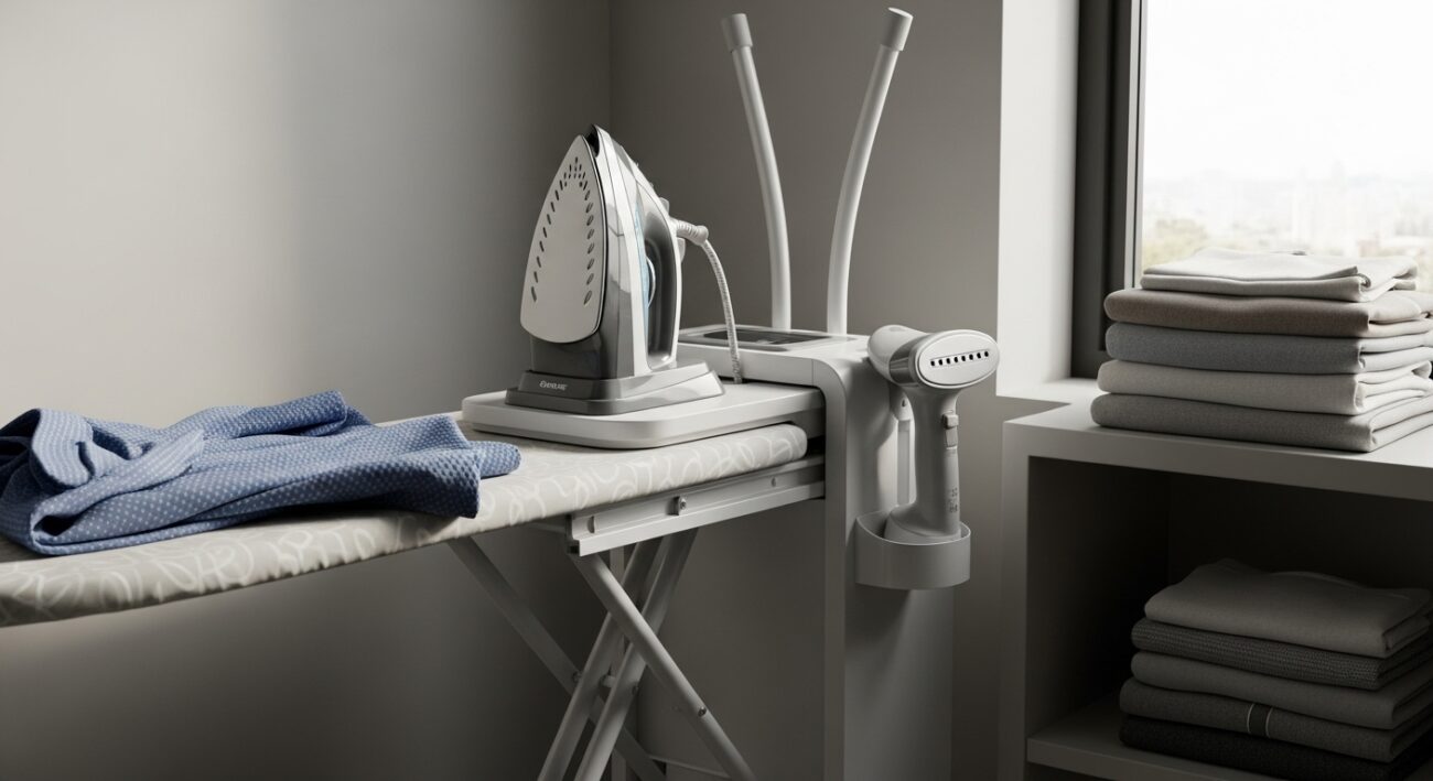 Domowa stacja prasowania - jak połączyć żelazko, deskę i parownicę w jednym miejscu?