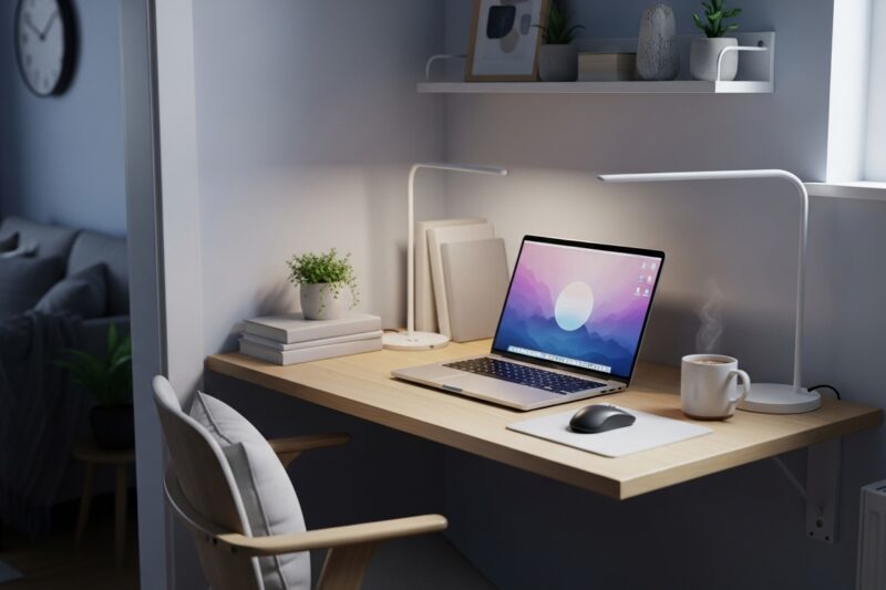 Domowe biuro na małej przestrzeni - jak stworzyć komfortowe miejsce pracy z laptopem?