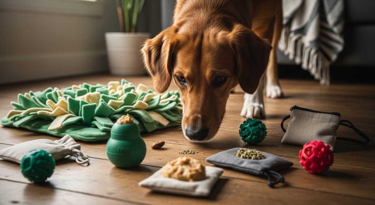 Domowe zabawy węchowe dla psa z wykorzystaniem zabawek i akcesoriów?