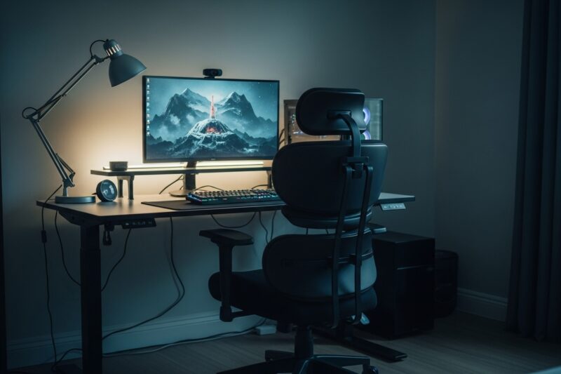Domowy pokój gracza - jak zadbać o ergonomię fotela, biurka i oświetlenia?