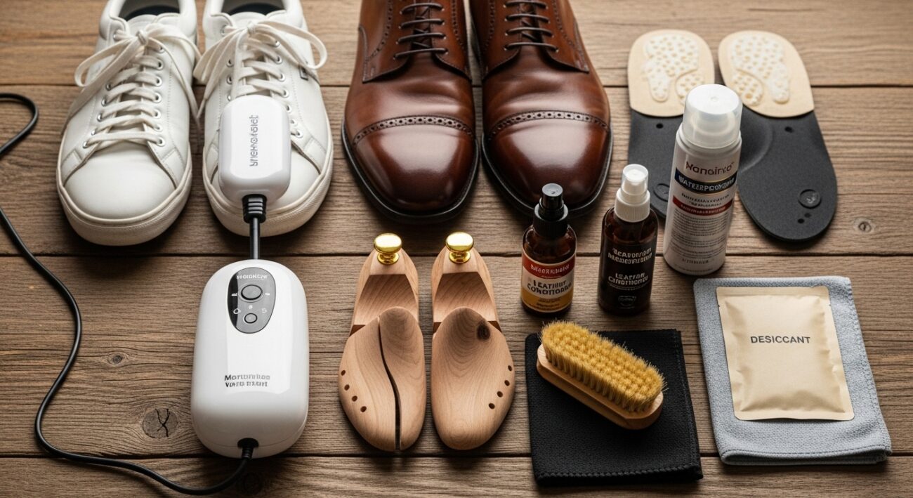 Jak dbać o buty sportowe i eleganckie z pomocą suszarek, wkładek i prostych akcesoriów domowych?