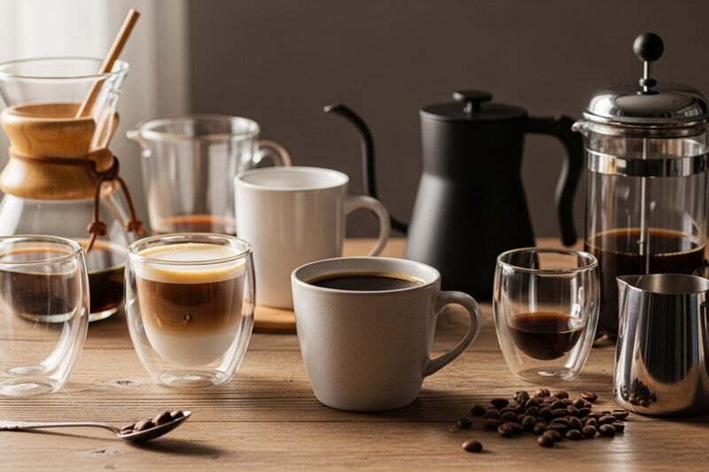 Jak dobrać kubki, szklanki i akcesoria do różnych sposobów parzenia kawy w domu?