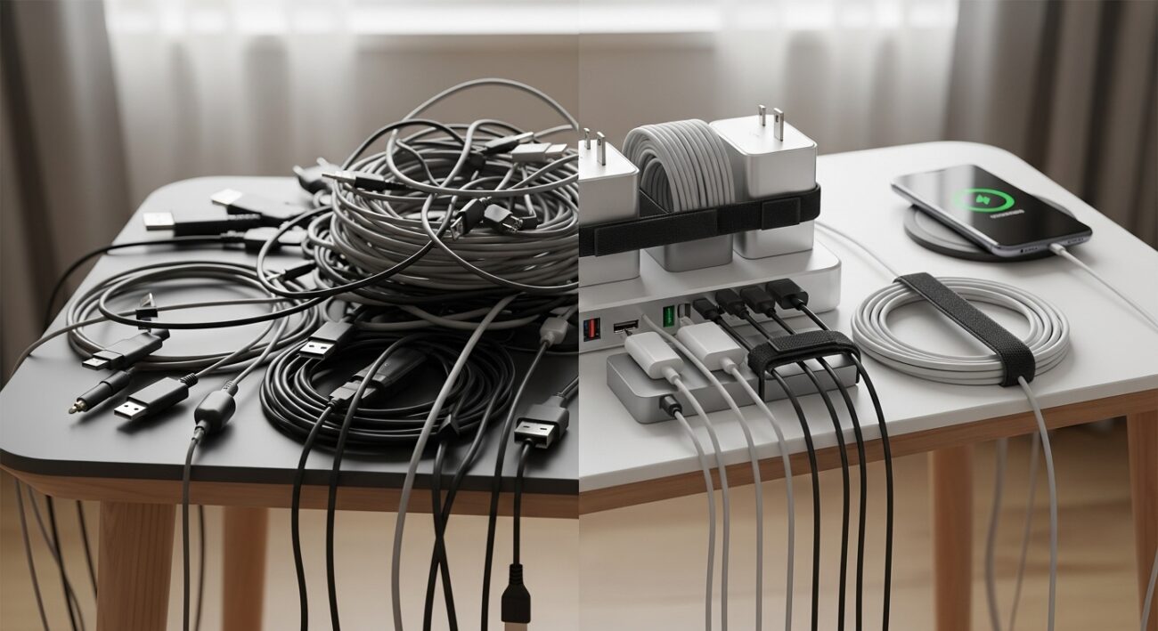 Jak ogarnąć kable i ładowarki w domu, żeby przestały doprowadzać do szału?