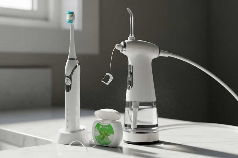 Jak połączyć szczoteczkę soniczną, irygator i nici dentystyczne w jednej codziennej rutynie?