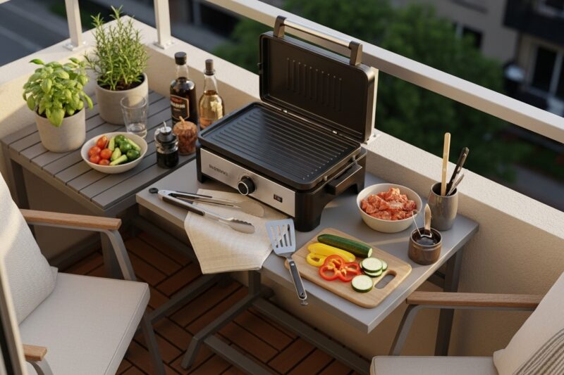 Jak przygotować balkon na sezon grillowy z pomocą elektrycznego grilla i drobnych akcesoriów?