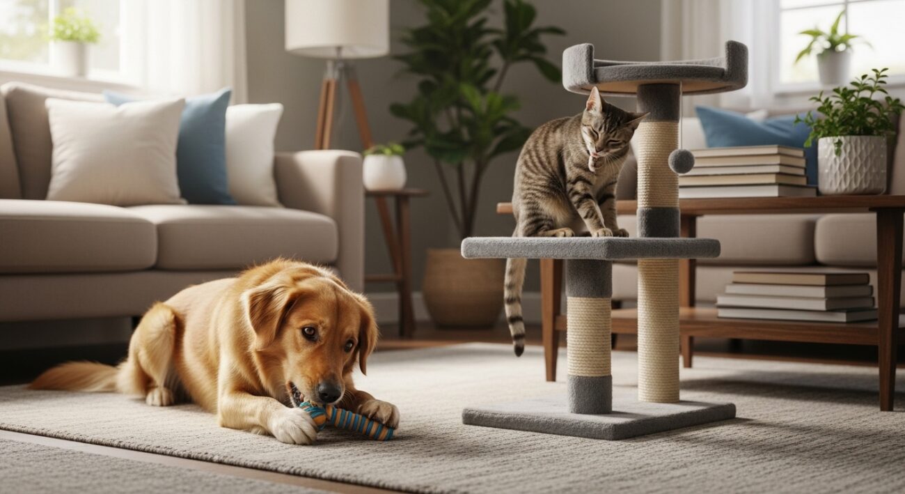 Jak przygotować dom na wizytę gości, kiedy masz energetycznego psa lub kota?