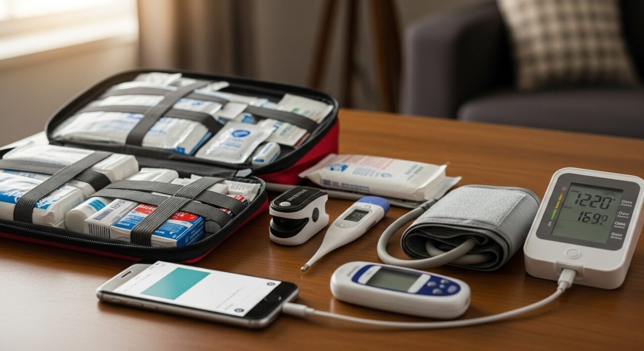 Jak przygotować domową apteczkę ze sprzętem do monitorowania zdrowia?