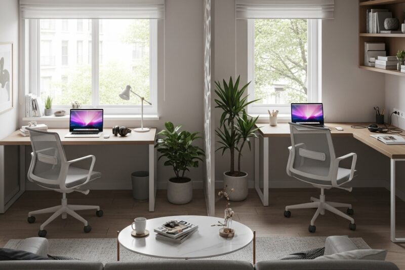 Jak przygotować mieszkanie do pracy hybrydowej dwóch osób jednocześnie?