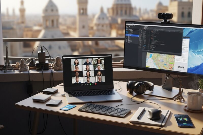 Jak przygotować się technologicznie do pracy zdalnej z innego miasta lub kraju?