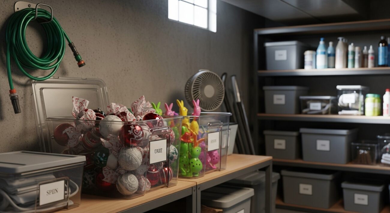 Jak sensownie przechowywać sezonowe dekoracje i drobne sprzęty, żeby nie zginęły w piwnicy?