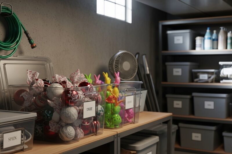 Jak sensownie przechowywać sezonowe dekoracje i drobne sprzęty, żeby nie zginęły w piwnicy?