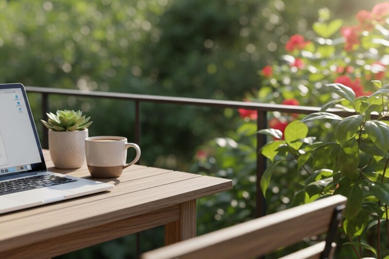 Jak stworzyć strefę pracy zdalnej na balkonie lub w ogrodzie?