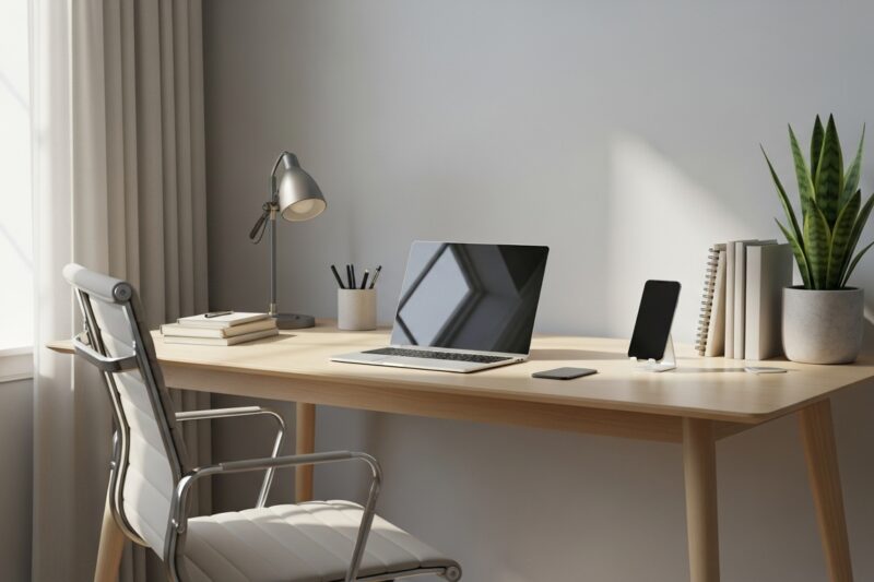 Jak urządzić domowe biuro dla freelancera, który pracuje z laptopem i telefonem przez cały dzień?