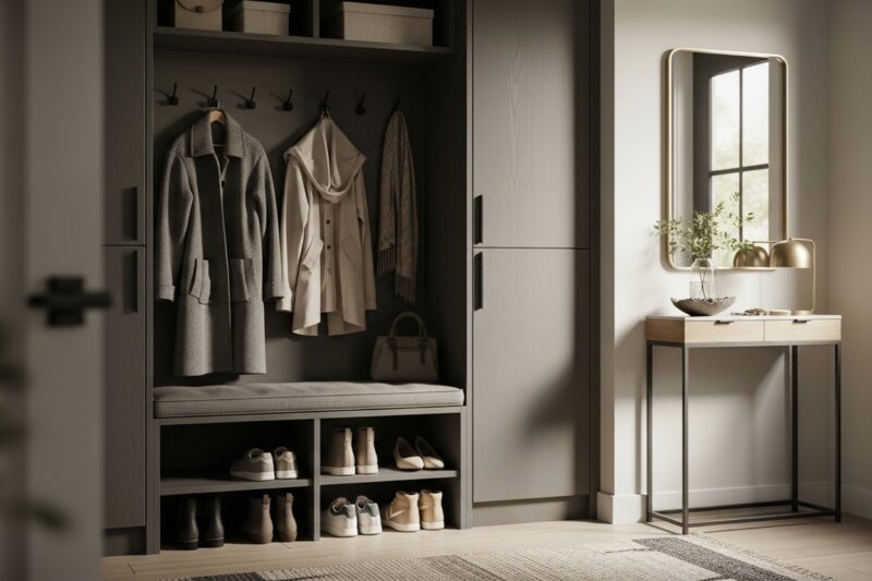 Jak urządzić funkcjonalny przedpokój, żeby nie tonąć w butach i kurtkach?