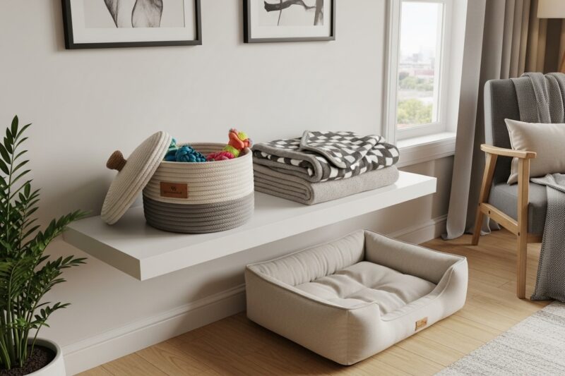 Jak utrzymać porządek przy psich legowiskach, kocach i zabawkach w małym mieszkaniu?