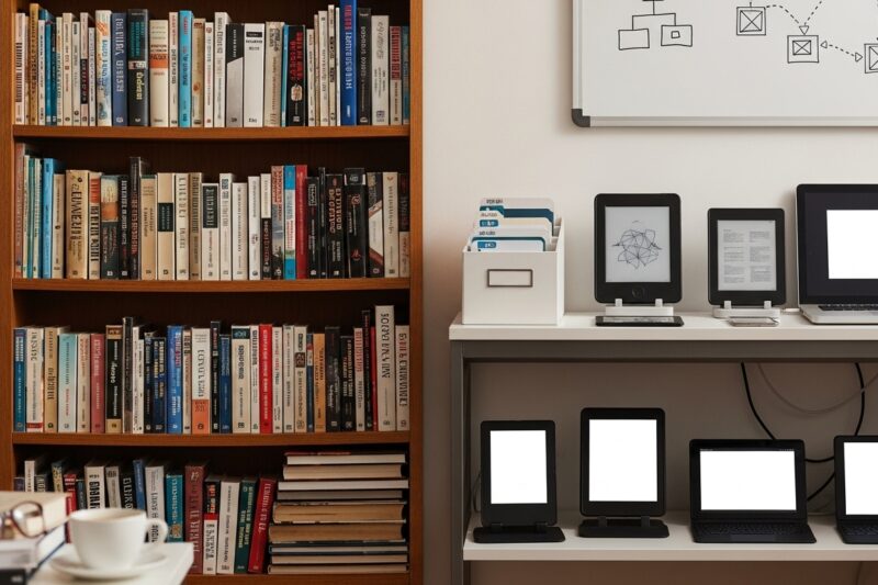Jak zorganizować domową biblioteczkę, gdy połowa książek jest w wersji elektronicznej?