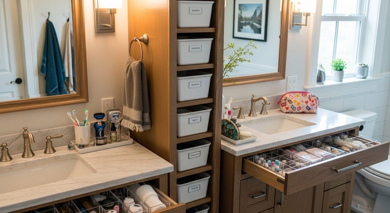 Jak zorganizować łazienkę współdzieloną przez kilka osób, żeby każdy miał swoje miejsce?
