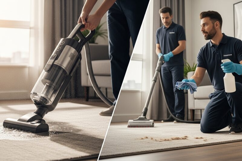 Odkurzacz piorący w mieszkaniu – kiedy ma sens, a kiedy lepiej wynająć firmę sprzątającą?