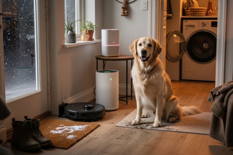 Pierwsza zima z psem - jak sprzęty domowe pomagają ogarnąć błoto, sierść i zapachy?
