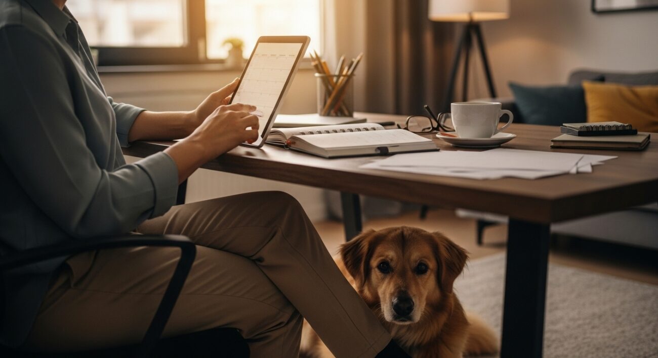 Plan dnia z psem dla zabieganych - jak łączyć spacery, pracę i odpoczynek?