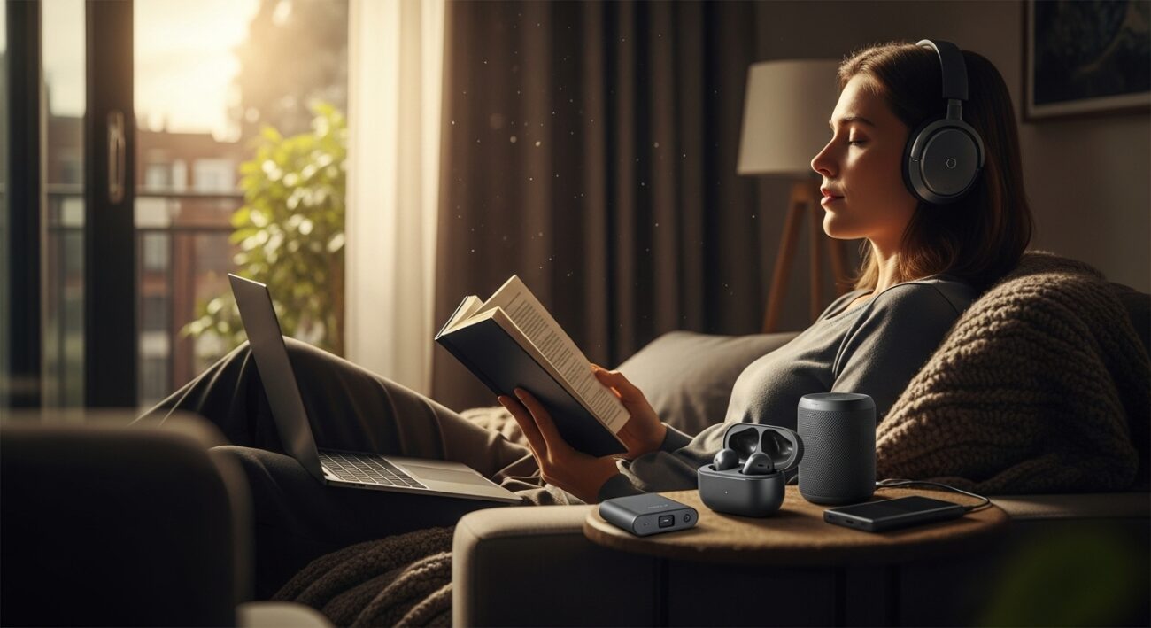 Strefa ciszy w mieszkaniu - jak słuchawki i mały sprzęt audio pomagają odpocząć od hałasu?