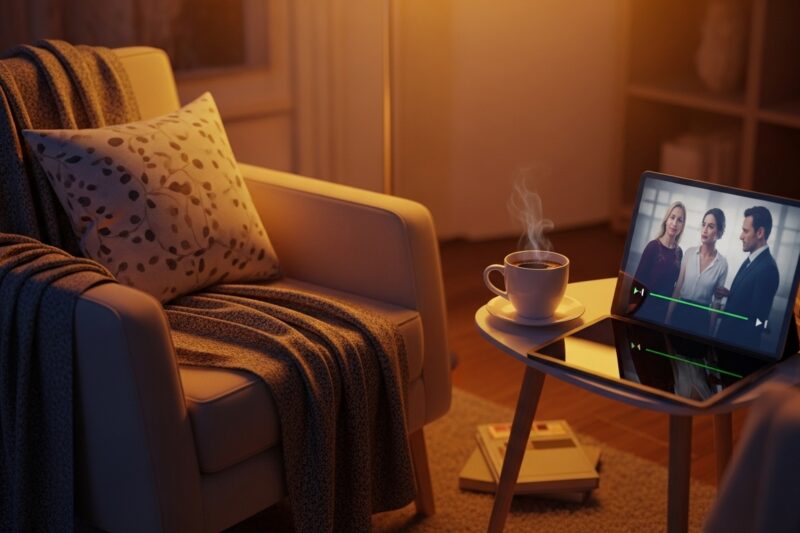 Wieczorny rytuał z ulubioną kawą i serialem - jak zbudować swój domowy kącik relaksu?