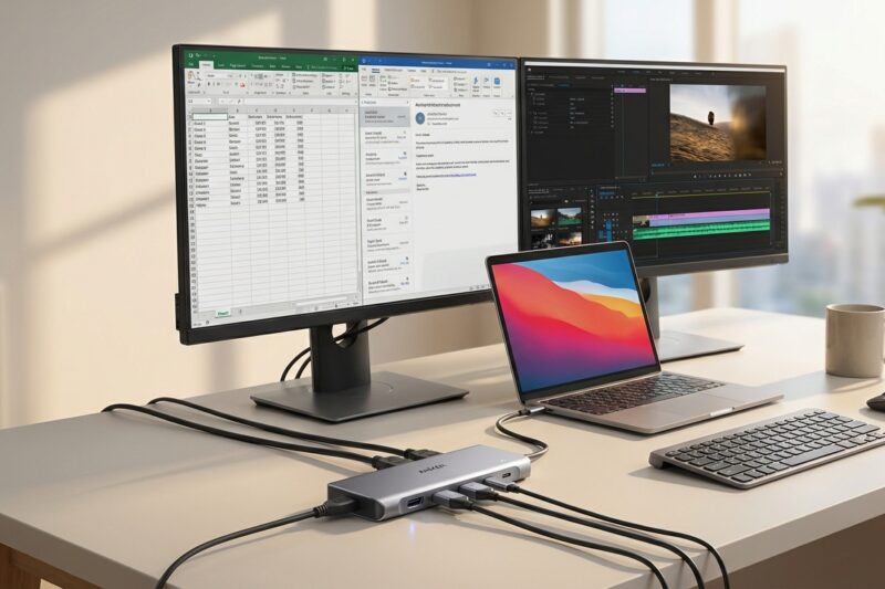 Hub USB Anker 364 10-in-1 [TEST] ⭐️ Praca na dwa monitory