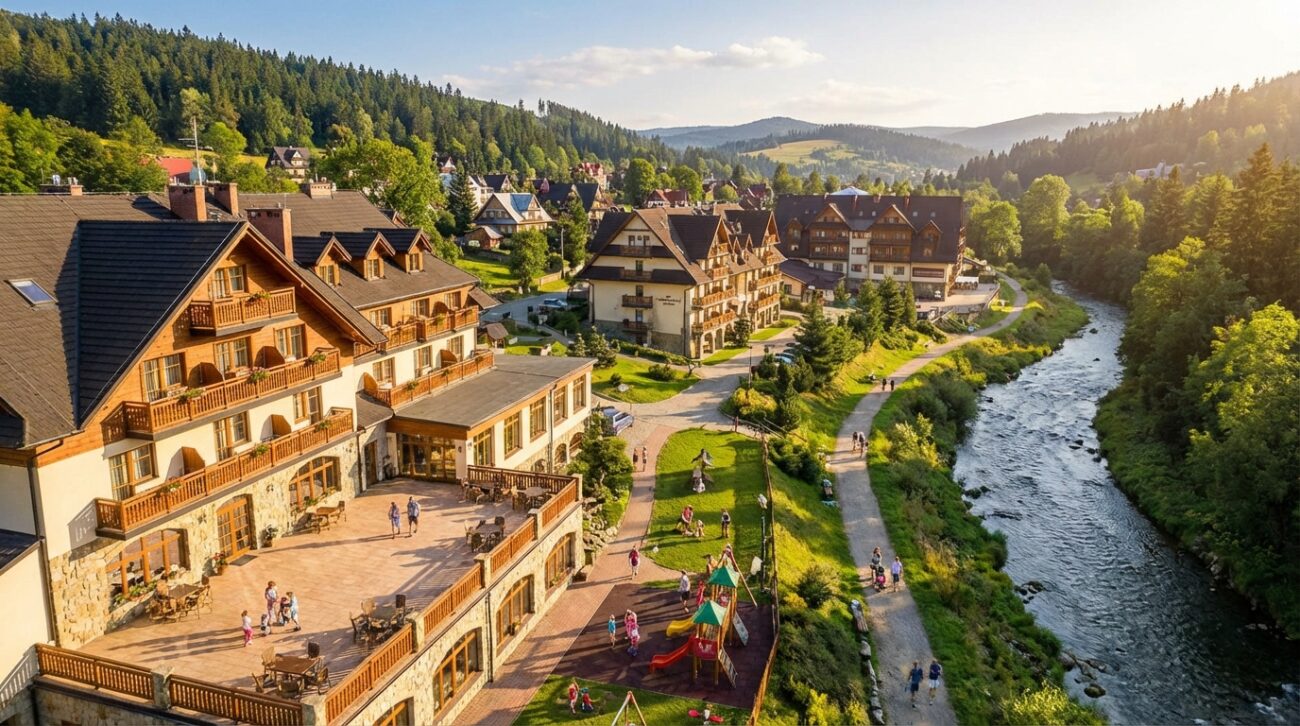 Ranking najlepszych hoteli rodzinnych w Krynicy-Zdroju 2026 – gdzie w góry z dzieckiem?