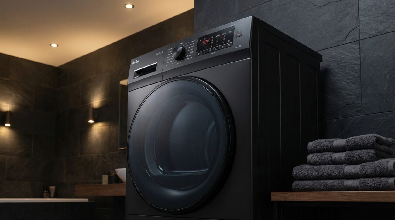 Test Suszarka Amica AD3S72LTG (E) [TEST] ⭐️ Czarny Slim do małej łazienki