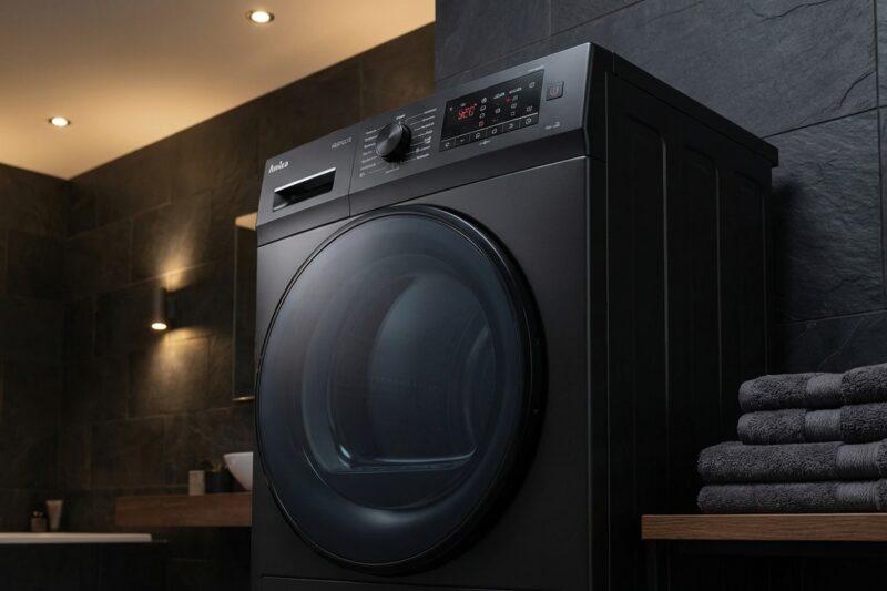 Test Suszarka Amica AD3S72LTG (E) [TEST] ⭐️ Czarny Slim do małej łazienki