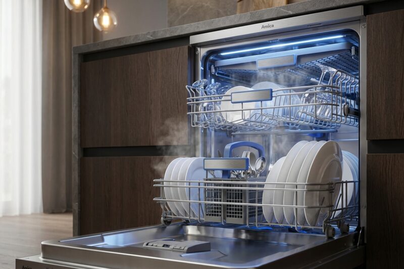 Zmywarka Amica DIM66B7ELOWCID [TEST] ⭐️ Polska para i klasa B