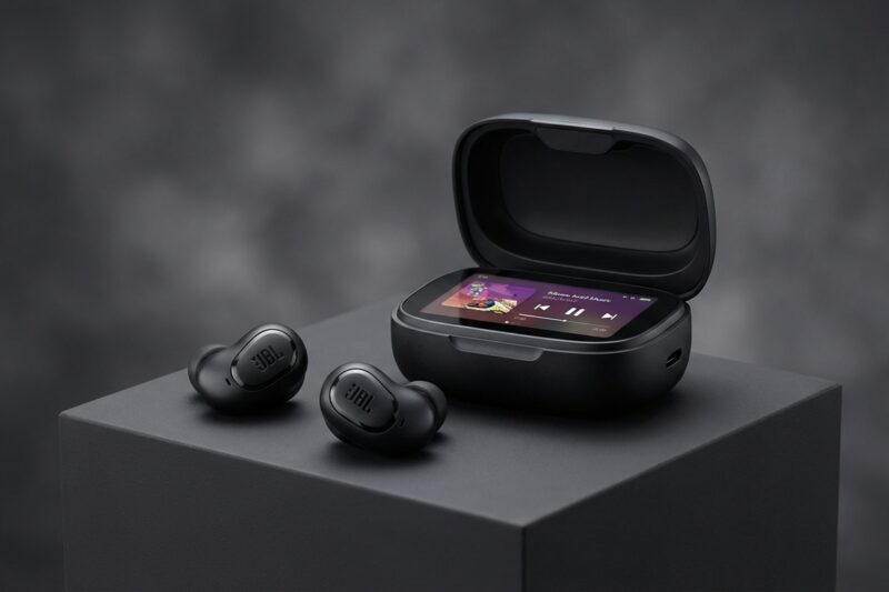 Słuchawki JBL Live Buds 3 [TEST] ⭐️ Innowacyjne etui z ekranem i świetne ANC